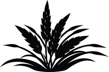 rice silhouette vector