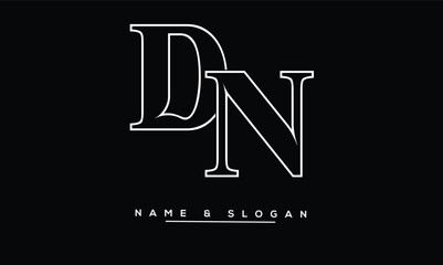 ND, DN Abstract Letters Logo Monogram