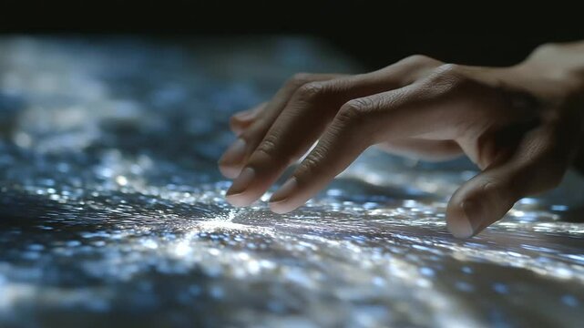 Cosmic Ripple Effect Triggered by UI Touch Point on Screen