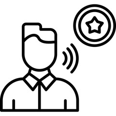 Fototapeta premium Influencer Icon