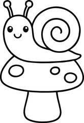funny cartoon snail