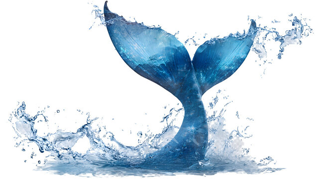 Whale Tail Splash, isolated on transparent background - Powered by Adobe