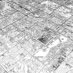 Naklejka premium 3D illustration of city and urban in Beijing China