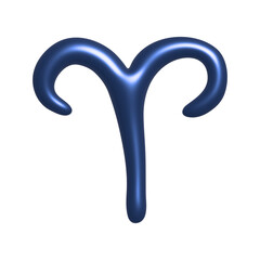 3d aries zodiac sign Astrology clipart Element for design