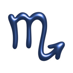 3d scorpio zodiac sign Astrology clipart Element for design