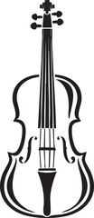 Elegant black violin illustration for music lovers and events