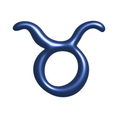 3d taurus zodiac sign Astrology clipart Element for design