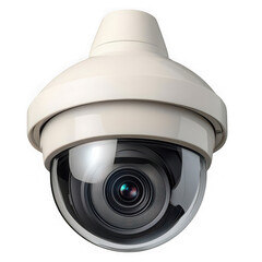 White dome security camera with clear lens dome camera