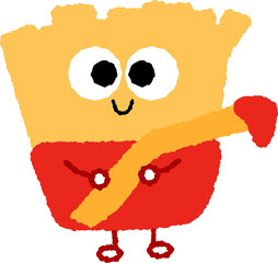 감자튀김 캐릭터 일러스트