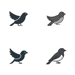 Flat Bird Icon Set