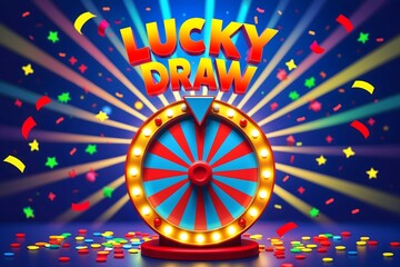 Spinning Prize Wheel for Lucky Draw Event or Game Show