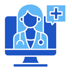 Virtual Doctor  Icon Element For Design