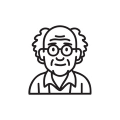 Friendly older man with glasses and curly hair smiling warmly