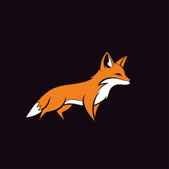 Obraz premium Fox head logo vector. Modern mascot for sports or gaming team. Stylized animal icon.