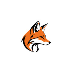 Fototapeta premium Fox head logo vector. Modern mascot for sports or gaming team. Stylized animal icon.