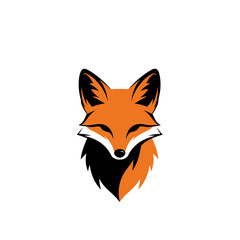 Obraz premium Fox head logo vector. Modern mascot for sports or gaming team. Stylized animal icon.