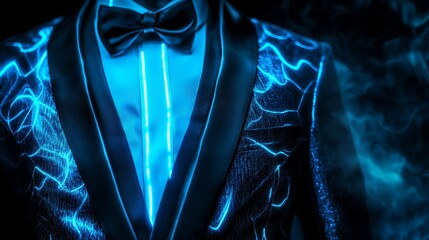 Futuristic Tuxedo with Integrated LED Panels