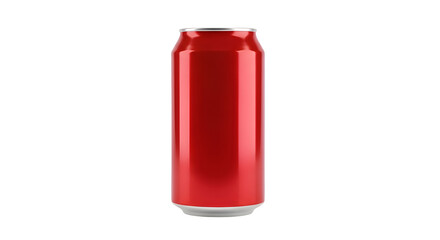Sleek Red Aluminum Can Mockup, Perfect for Transparent Background Designs