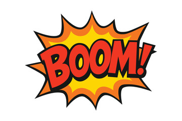 comic burst text boom effect