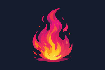 maroon flame burning element cartoon