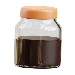 Brown Chocolate Jar 3D icon Illustration