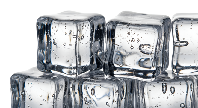 Ice Cubes: Crystal Clear Texture, Transparent Background Images
