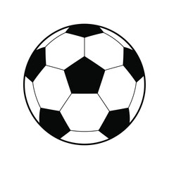 Fototapeta premium Classic Black and White Soccer Ball Vector Illustration.