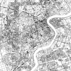 Obraz premium 3D illustration of city and urban in Shanghai China