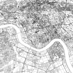 Obraz premium 3D illustration of city and urban in Shanghai China