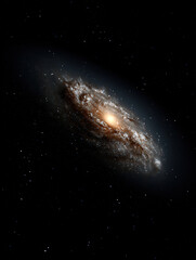 Obraz premium Stunning Spiral Galaxy in Space Surrounded by Stars