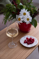 Enjoy a Refreshing Beverage Made with Raspberries, Beautiful Floral Centerpiece Included