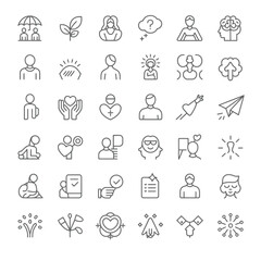 Thirty Six Black Linear Icons Illustrating Family Life Pregnancy Charity and Other Diverse Concepts Each Icon Features a Unique Alphanumeric Label Below