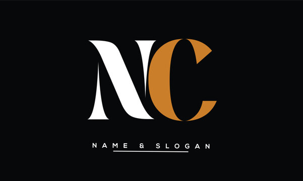 NC, CN Abstract Letters Logo Monogram