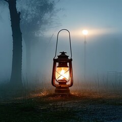 old lantern on the street