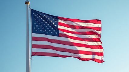 American flag waving proudly