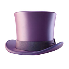 A purple top hat image on Transparent Background.