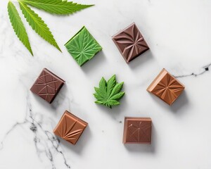 sweets in the form of marijuana candies