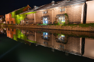 Fototapeta premium 小樽運河の夜景