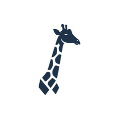 Elegant giraffe logo vector. Modern stylized animal mascot for a premium brand.
