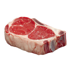 Pork steak isolated on a white background, showcasing its juicy texture and delicious marbling. PNG