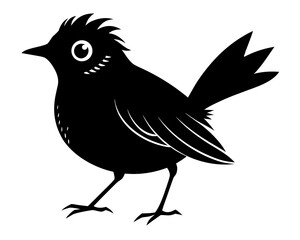 Fototapeta premium antbird vector black animal silhouette