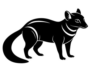 Obraz premium African civet vector black animal silhouette