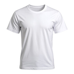 Plain White T-Shirt Front View Mockup, Isolated on Transparent Background