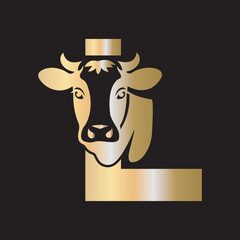 Initial Caw Logo combine with letter L vector template