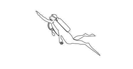 running man vector line