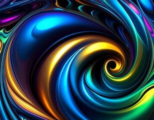 Seamless Liquid Swirl Texture with Multicolored Oil-on-Water Effect