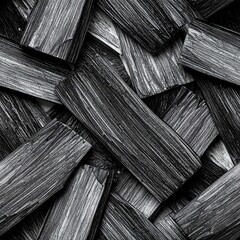 Monochrome Charcoal Drawing Texture on Rough Paper, Seamless Pattern