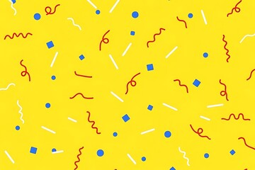 Falling Confetti Icon in Flat Style — Festive Ribbon Vector Illustration for Carnival and Celebration