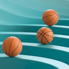 basketball ball in the net