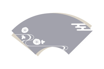 Fan Shape Frame – Traditional Japanese Design (Vector)